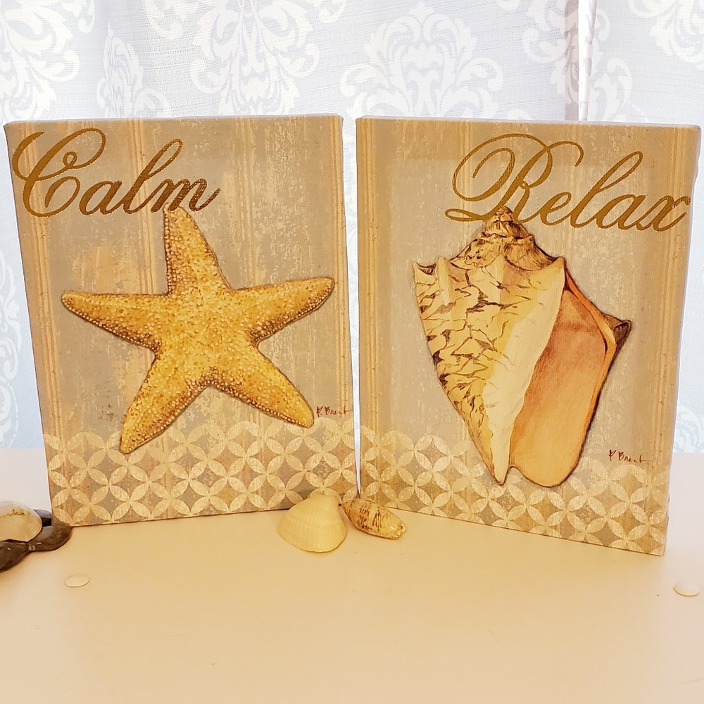 2 Paul Brent Beach Decor Canvases
